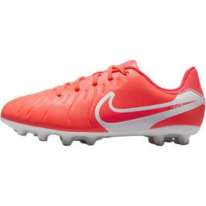 Nike Tiempo Legend 10 устойчивые к истиранию низкие детские футбольные бутсы hot lava orange/white kids