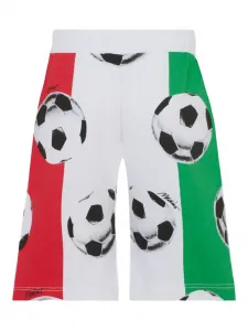 Шорты с принтом Moschino Kids, белый