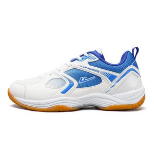 WARRIOR Амортизирующие нескользящие дышащие низкие бадминтонные кроссовки men's white blue