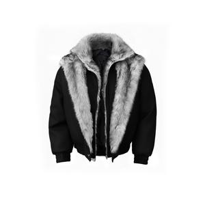 NEVER RULE Парка Unisex Black с меховым воротником Moderate