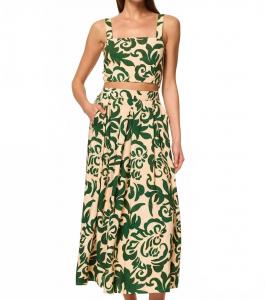 Топ Lois в тональном цвете "кактус" Misa Los Angeles, Tonal Cactus