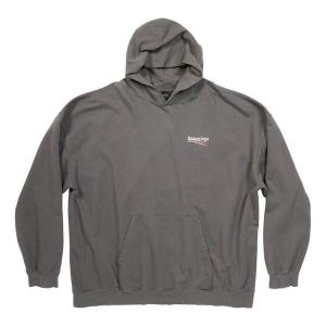 Толстовка political campaign large fit hoodie 'grey' Balenciaga, серый