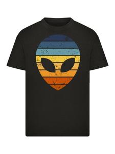 Рубашка F4NT4STIC Alien Sonnenuntergang Retro, черный