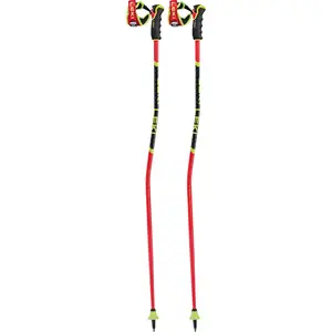Лыжные палки WCR GS Carbon 3D Leki, bright red-black-neonyellow