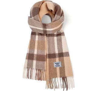 Шерстяной вязаный шарф Unisex WARRIOR, бежевый camel