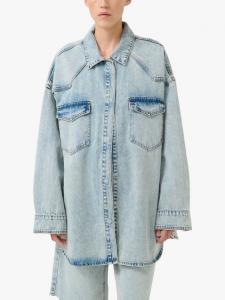 Джинсовая рубашка Asher с эффектом кислотной стирки Gestuz, Mid Blue