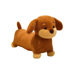 Плюшевая игрушка милого щенка таксы, очаровательная плюшевая кукла 28см/38см высота KUMAOYA, коричневый