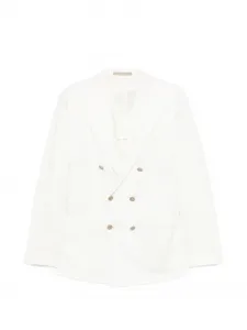 Двубортный пиджак Eleventy, белый