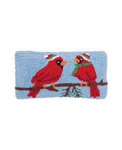 Рождественская декоративная подушка Зимний кардинал, небольшой размер, 15 см x 30 см C&F Home, Blue