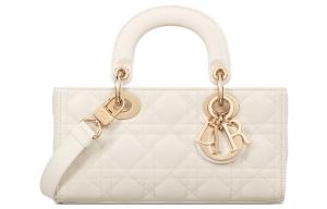 DIOR Сумка Lady D JOY из овчины через плечо кроссбоди женская молочно-белая