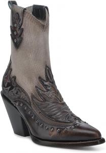 Corral Boots Женские ботинки Corral с наложением кости, коричневые, вышитые, с заклепками, с заостренным носком, на пуговицах, повседневные, на щиколотку, низкий каблук 1-2" - коричневые