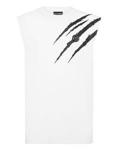 Plein Sport Футболка 'Scratch' в белом цвете