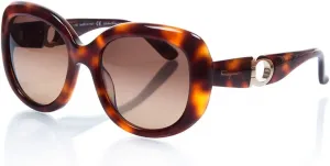 Женские солнцезащитные очки Salvatore Ferragamo Gancino, черепаховая оправа, один размер, Tortoise