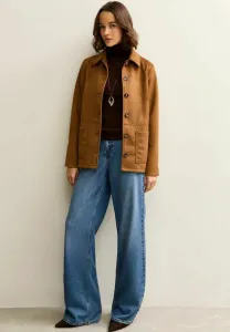 Короткое пальто на пуговицах New Look, Tan