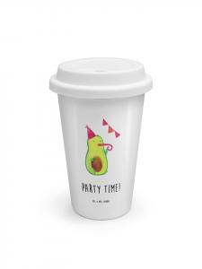 Mr. & Mrs. Panda Термокружка «Время вечеринки с авокадо» с белой надписью