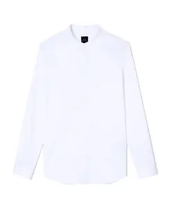 Рубашка с воротником-стойкой Armani Exchange, белый