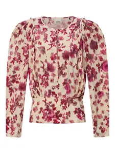 Шелковый топ Zarga с цветочным принтом Isabel Marant, розовый