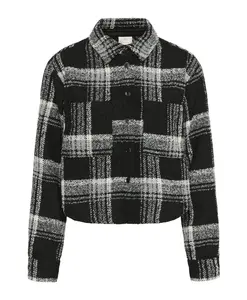 Блузка в клетку укороченной длины Kaffe, черный