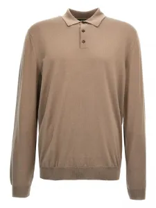 Рубашка поло с длинными рукавами Zanone, коричневый