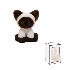 Столовая игрушка котенок с тремя полосками плюшевая кукла высота 24см DUOAI