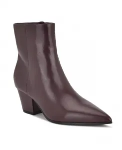 Женские ботильоны Savie на блочном каблуке из кожи Nine West, красный