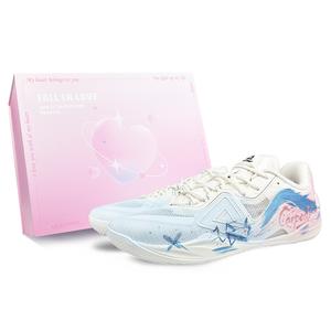 PEAK Wushuang амортизирующие противоскользящие и износостойкие кроссовки низкие баскетбольные мужские бело-синие бело-синие Sweet Box, цвет White Blue-Sweet Box