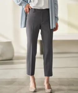 Базовые брюки из двойной ткани зауженного кроя Suite L, цвет Charcoal Gray [004]