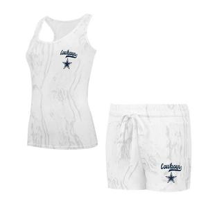 Женский комплект для сна с кварцевой майкой и шортами Concepts Sport Dallas Cowboys Hacci, цвет Cow Beige