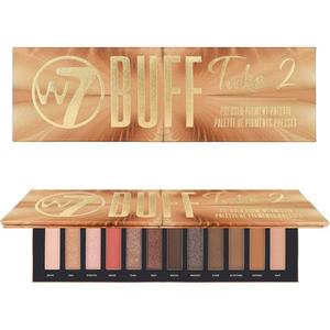 Палитра прессованных пигментов Buff Take 2 Creamy Matte Shimmer Metallic Tones Neutrals Golds Coppers Pinks Smoke Colors Cruel-Free Makeup For Women W7