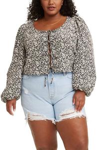 Женская блузка с завязкой «Embry» от Levi's, (New) Larger Melody Floral Caviar - Multi-Color