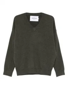 Свитер с V-образным вырезом Gotha, зеленый