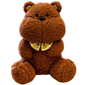 Мягкая плюшевая игрушка кролик, высота 23 см XINGBA, коричневый