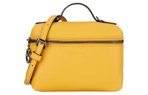 Le Pliage Xtra Кожаная Коробка Сумка Через Плечо Мини Женская Абрикосово-Желтая LONGCHAMP