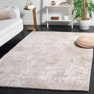 Ковер SAFAVIEH, 79 x 153 см, Century Collection, Beige, современный абстрактный дизайн, идеально подходит для помещений с высокой проходимостью в гостиной, спальне, столовой (CTY339A-3)