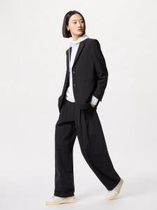 Ультраэластичные широкие брюки Uniqlo, черный