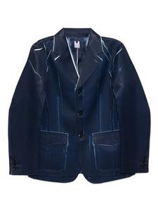 Однобортный блейзер с принтом Comme Des Garçons Shirt, синий