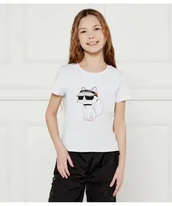 Футболка Regular fit Karl Lagerfeld Kids, белый
