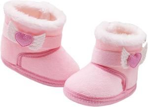 Детские ботинки для девочек и мальчиков, нескользящие, зимние для новорожденных, теплые, на плоской подошве, повседневная обувь для прогулок для малышей YINNAGOO, A8-Pink
