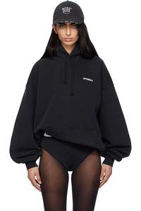 Худи с культовым логотипом Vetements, черный