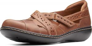 Женские лоферы Clarks Ashland Spin Q без шнурков, темно-коричневый