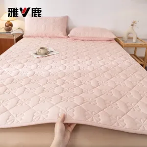 Yalu Наматрасник стеганый 135х200 см, тонкий, антискользящий, из хлопка