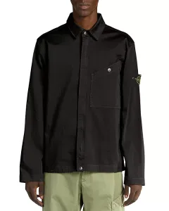 Куртка-Рубашка Shade на молнии спереди Stone Island, черный