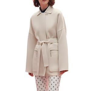 Весна-Лето 2023 Пальто бархатистое женское экрю HERMES