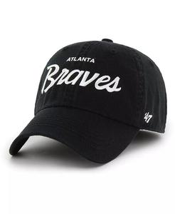 Черная мужская приталенная шляпа Atlanta Braves Crosstown Classic Franchise '47 Brand, черный