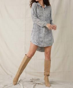 Платье-хипстер с нарисованным вручную принтом под змею Bella Dahl, цвет hand painted snake print