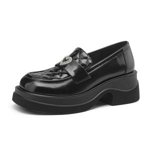 Женские лоферы JOSINY черные/экрю