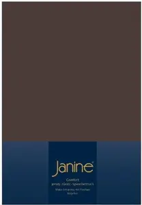Простыня на резинке Janine Topper, простыня на резинке всех размеров и цветов 90 см x 190 см x 100 см x 200 см темно-коричневого цвета Original Janine