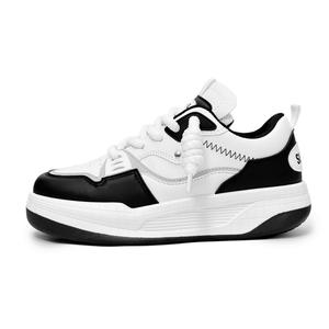 Кроссовки SLnU★3 Skateboarding Shoes Men Low-top Black/white, черный