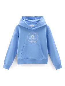 Woolrich Kids худи с логотипом, синий