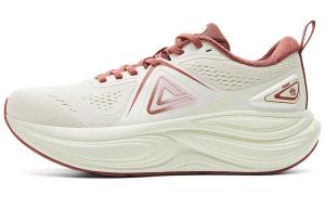 PEAK Кроссовки женские, амортизирующие, противоскользящие, с низким верхом, с отскоком, парусиновые, белые, темно-красные